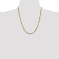 14k 4.2mm Semi-Solid Figaro Chain-BC94-22