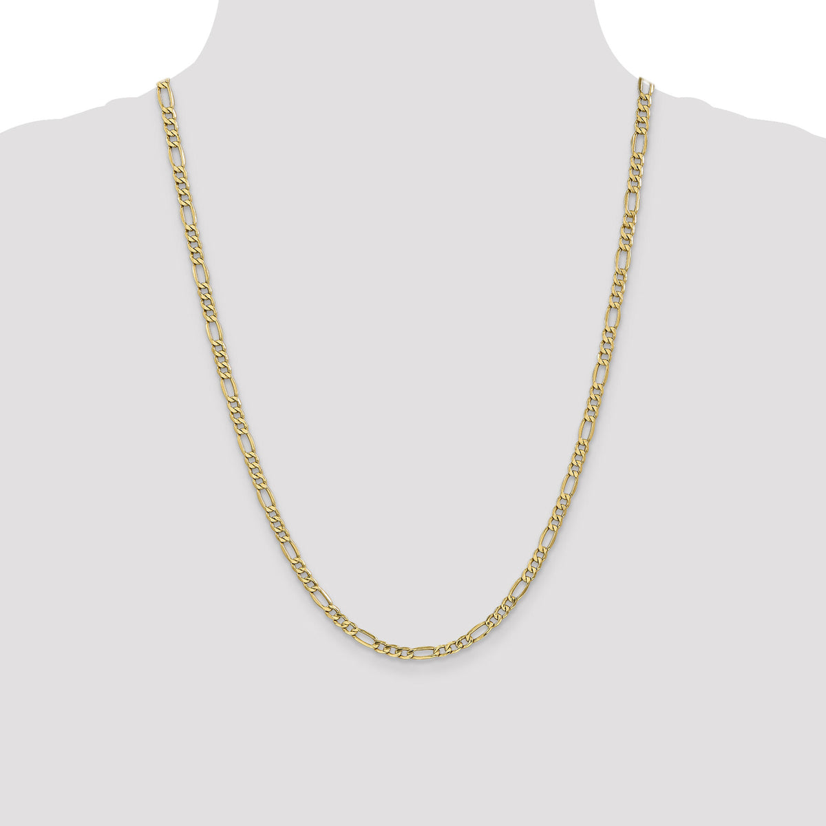 14k 4.2mm Semi-Solid Figaro Chain-BC94-24