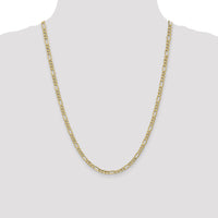 14k 4.2mm Semi-Solid Figaro Chain-BC94-24