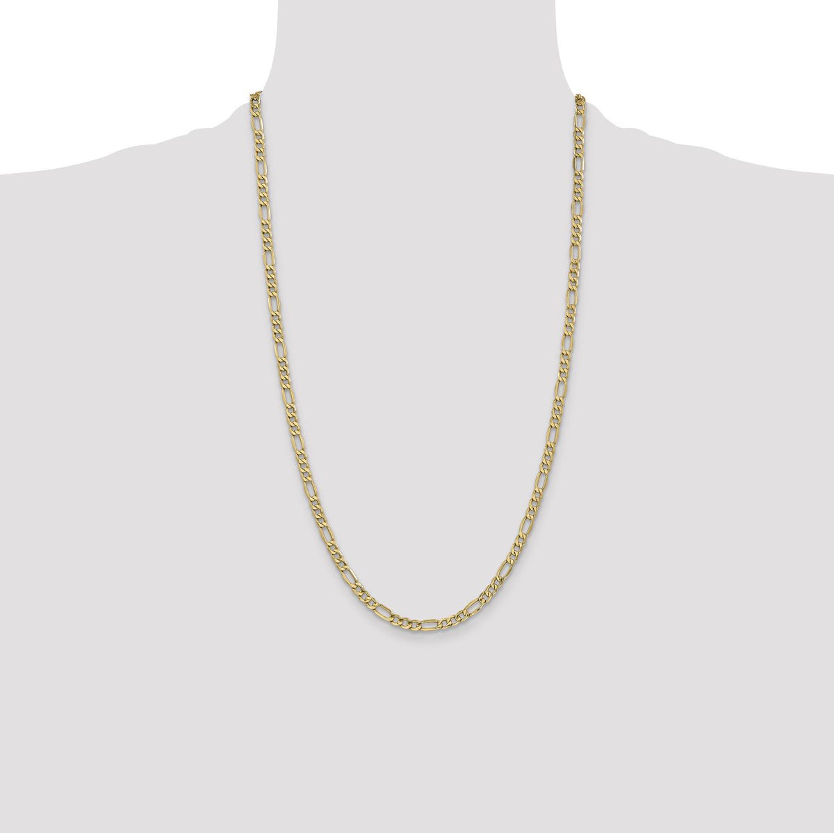 14k 4.2mm Semi-Solid Figaro Chain-BC94-26