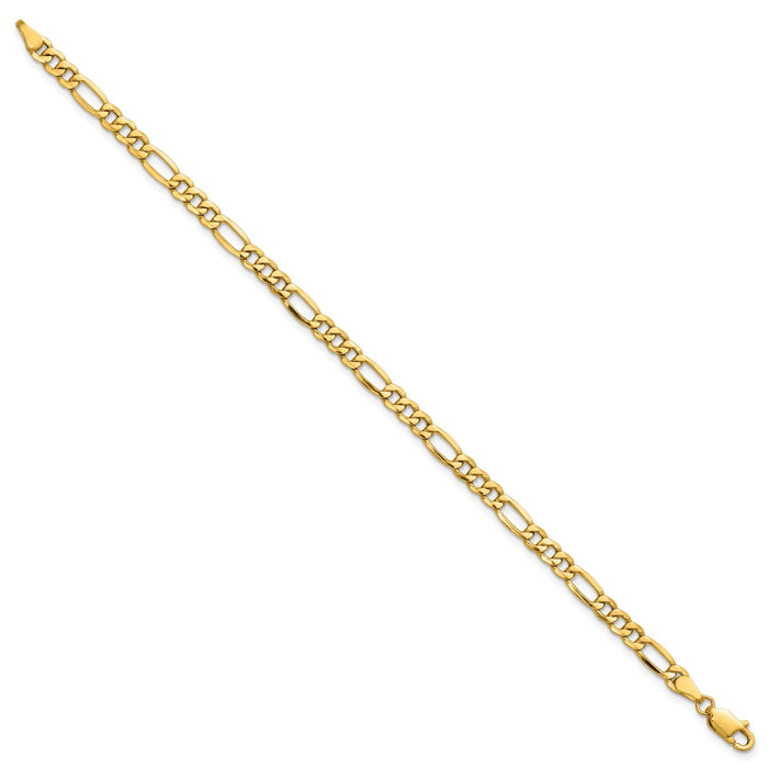 14k 4.2mm Semi-Solid Figaro Chain-BC94-7