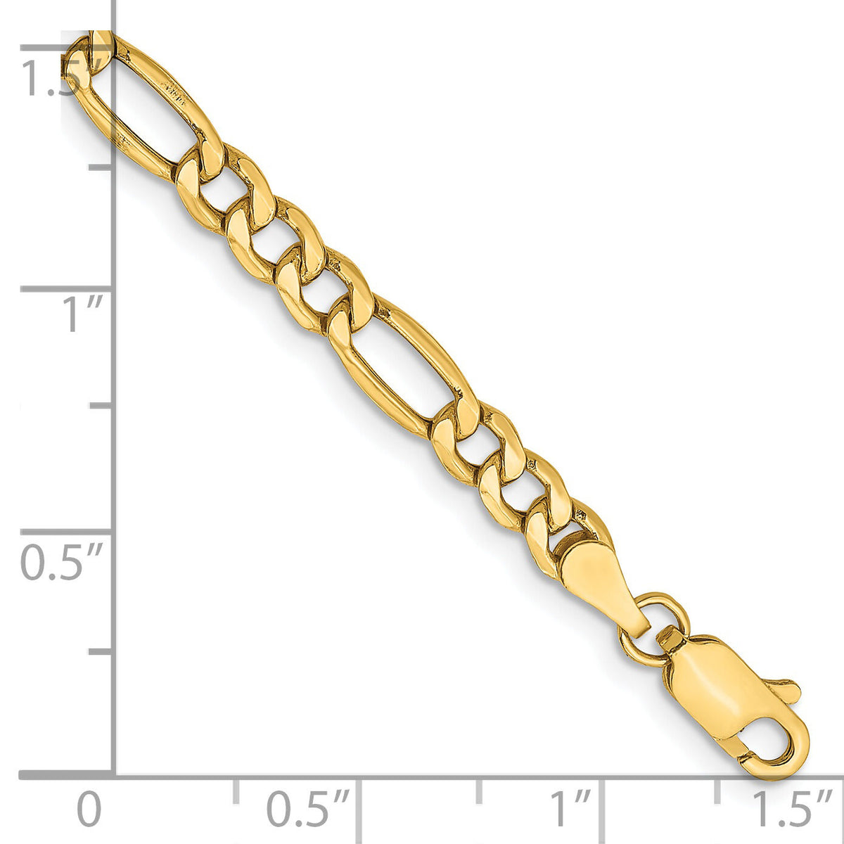 14k 4.2mm Semi-Solid Figaro Chain-BC94-7