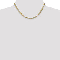 14k 5.75mm Semi-Solid Figaro Chain-BC95-16
