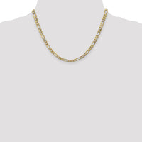 14k 5.75mm Semi-Solid Figaro Chain-BC95-18