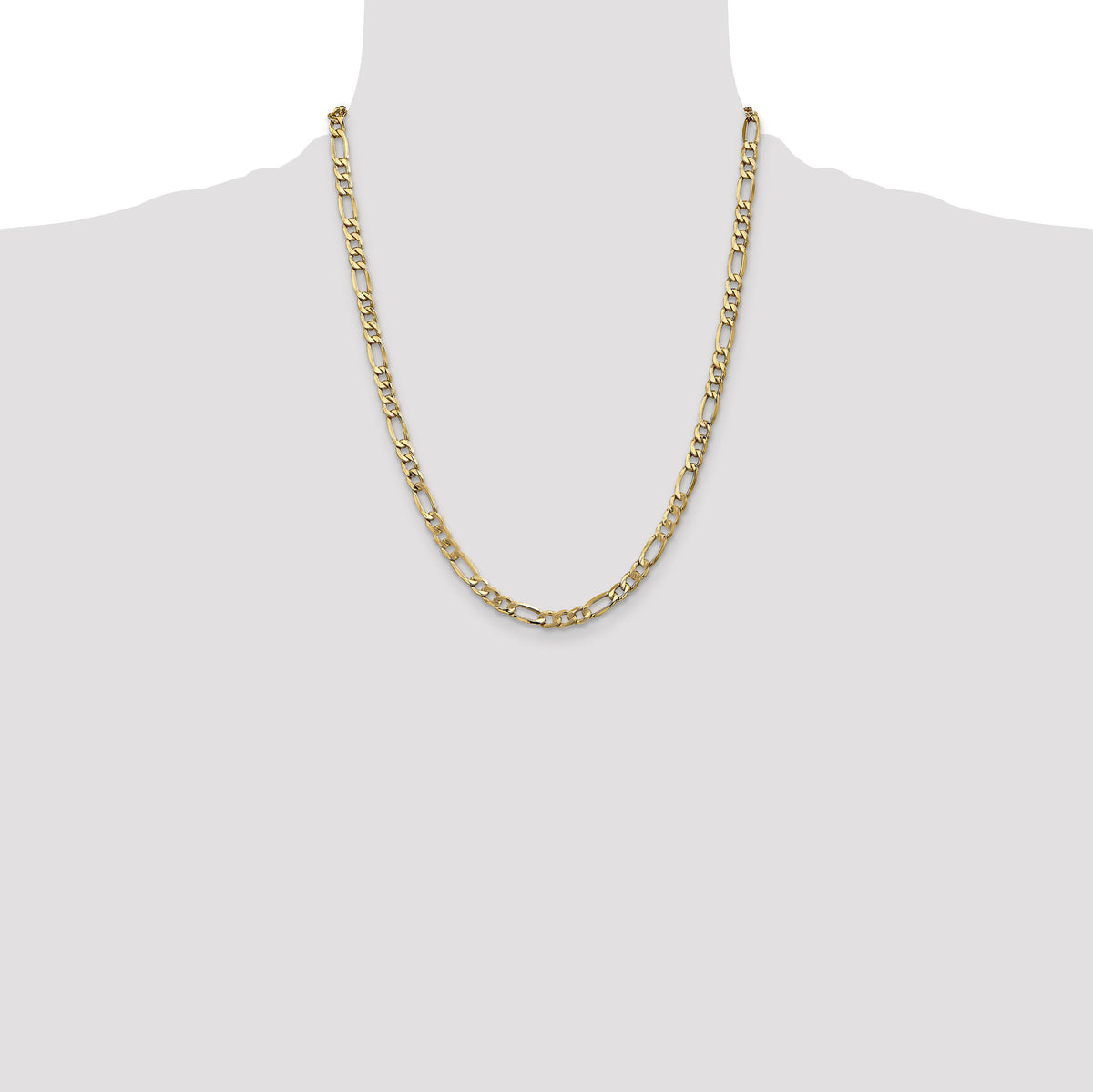 14k 5.75mm Semi-Solid Figaro Chain-BC95-22