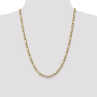 14k 5.75mm Semi-Solid Figaro Chain-BC95-24