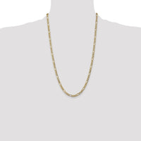 14k 5.75mm Semi-Solid Figaro Chain-BC95-26