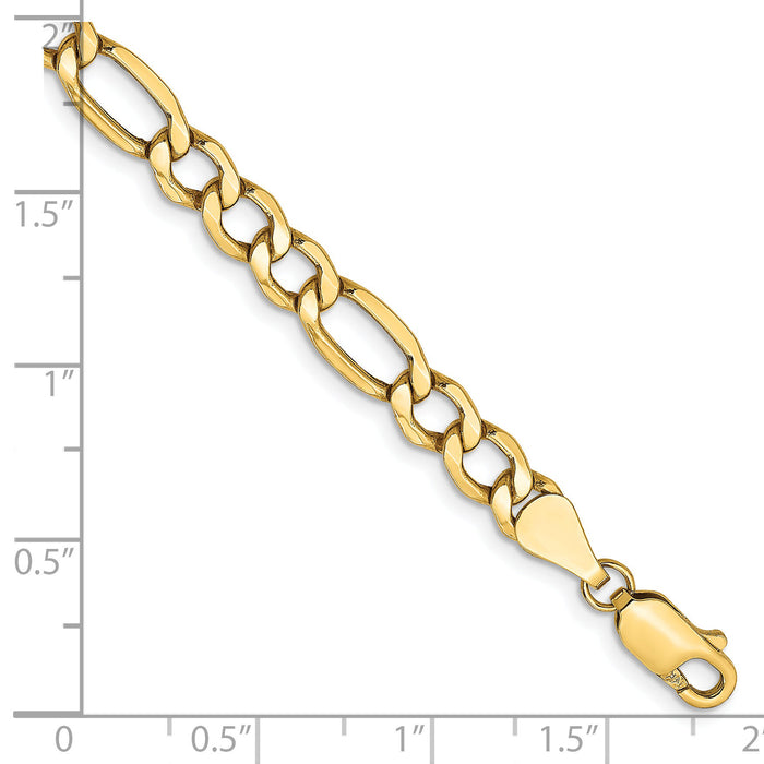 14k 5.75mm Semi-Solid Figaro Chain-BC95-8