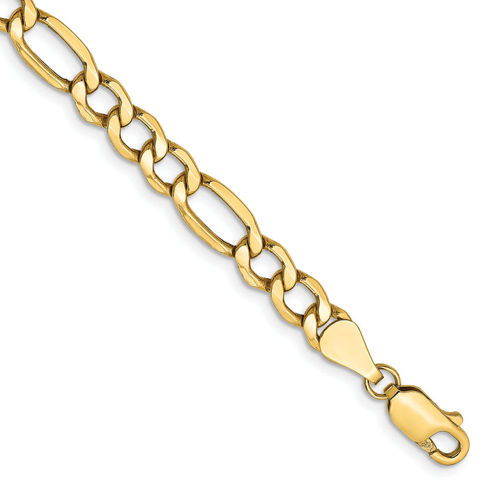 14k 5.75mm Semi-Solid Figaro Chain-BC95-7