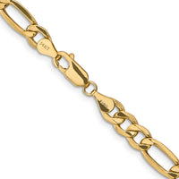 14K 26 inch 6.25mm Semi-Solid Figaro with Lobster Clasp Chain-BC96-26