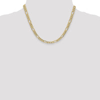 14k 6.25mm Semi-Solid Figaro Chain-BC96-18