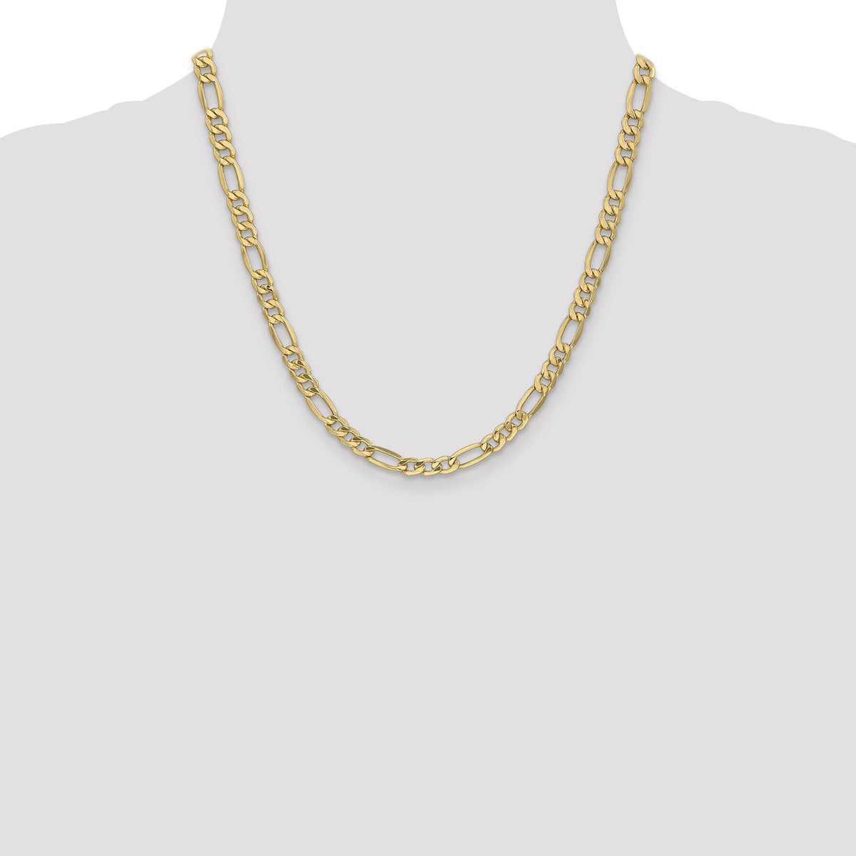 14k 6.25mm Semi-Solid Figaro Chain-BC96-20