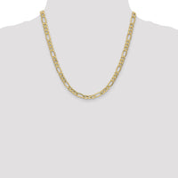 14k 6.25mm Semi-Solid Figaro Chain-BC96-20