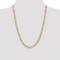 14k 6.25mm Semi-Solid Figaro Chain-BC96-24