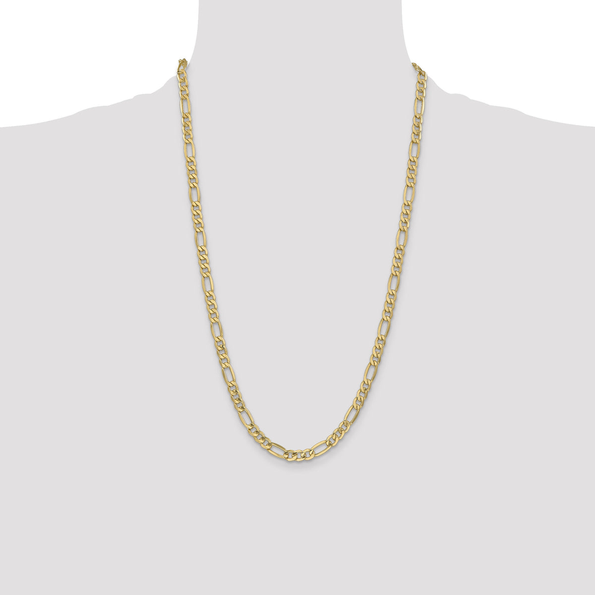 14k 6.25mm Semi-Solid Figaro Chain-BC96-26