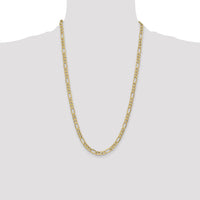 14k 6.25mm Semi-Solid Figaro Chain-BC96-26