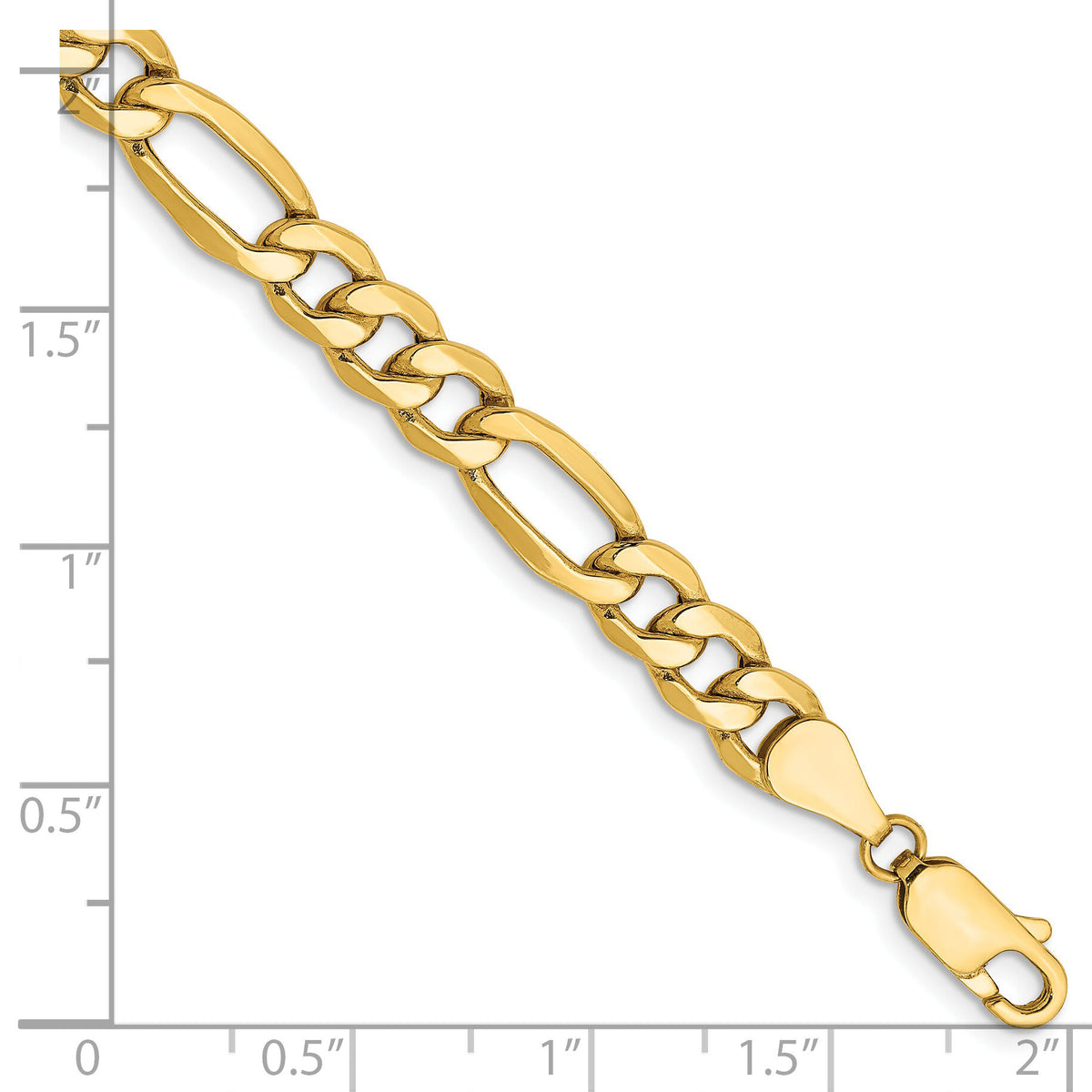 14k 6.25mm Semi-Solid Figaro Chain-BC96-9