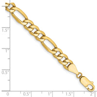 14k 6.25mm Semi-Solid Figaro Chain-BC96-9