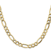14k 7.3mm Semi-Solid Figaro Chain-BC97-26