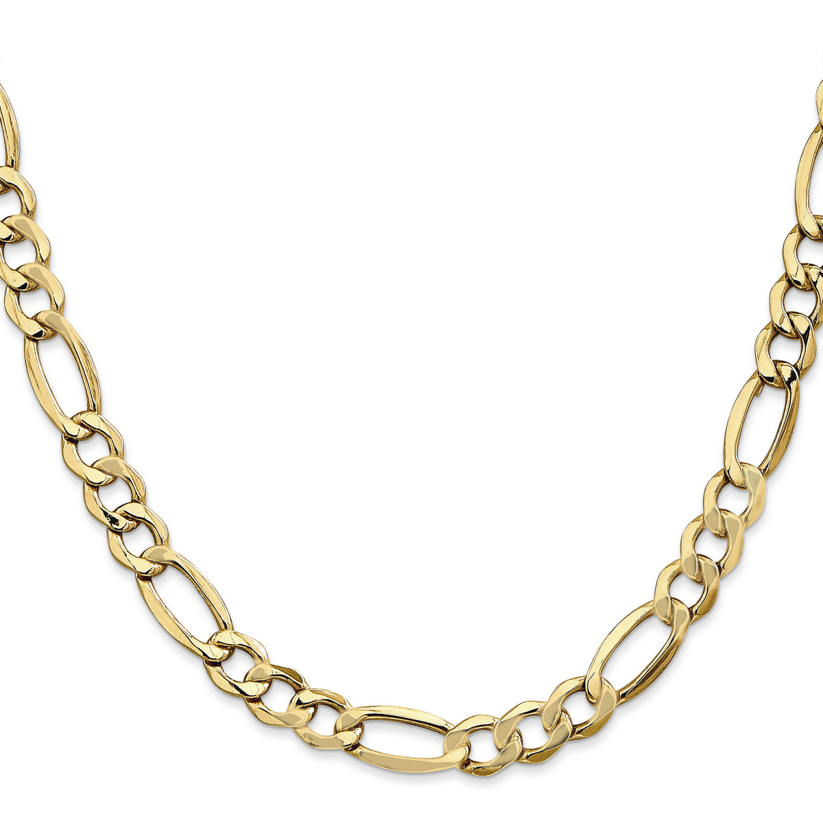 14k 7.3mm Semi-Solid Figaro Chain-BC97-22