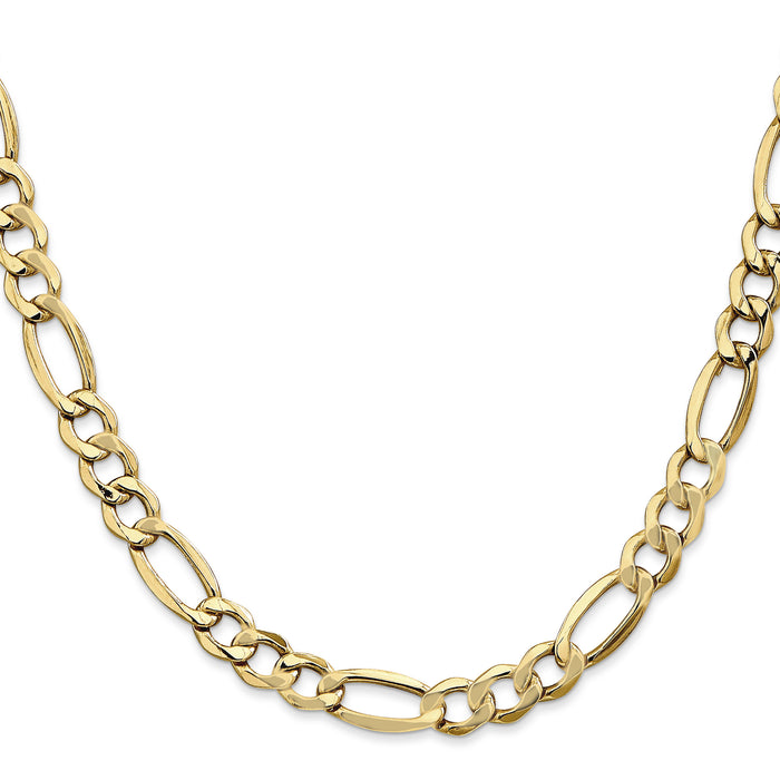14k 7.3mm Semi-Solid Figaro Chain-BC97-24