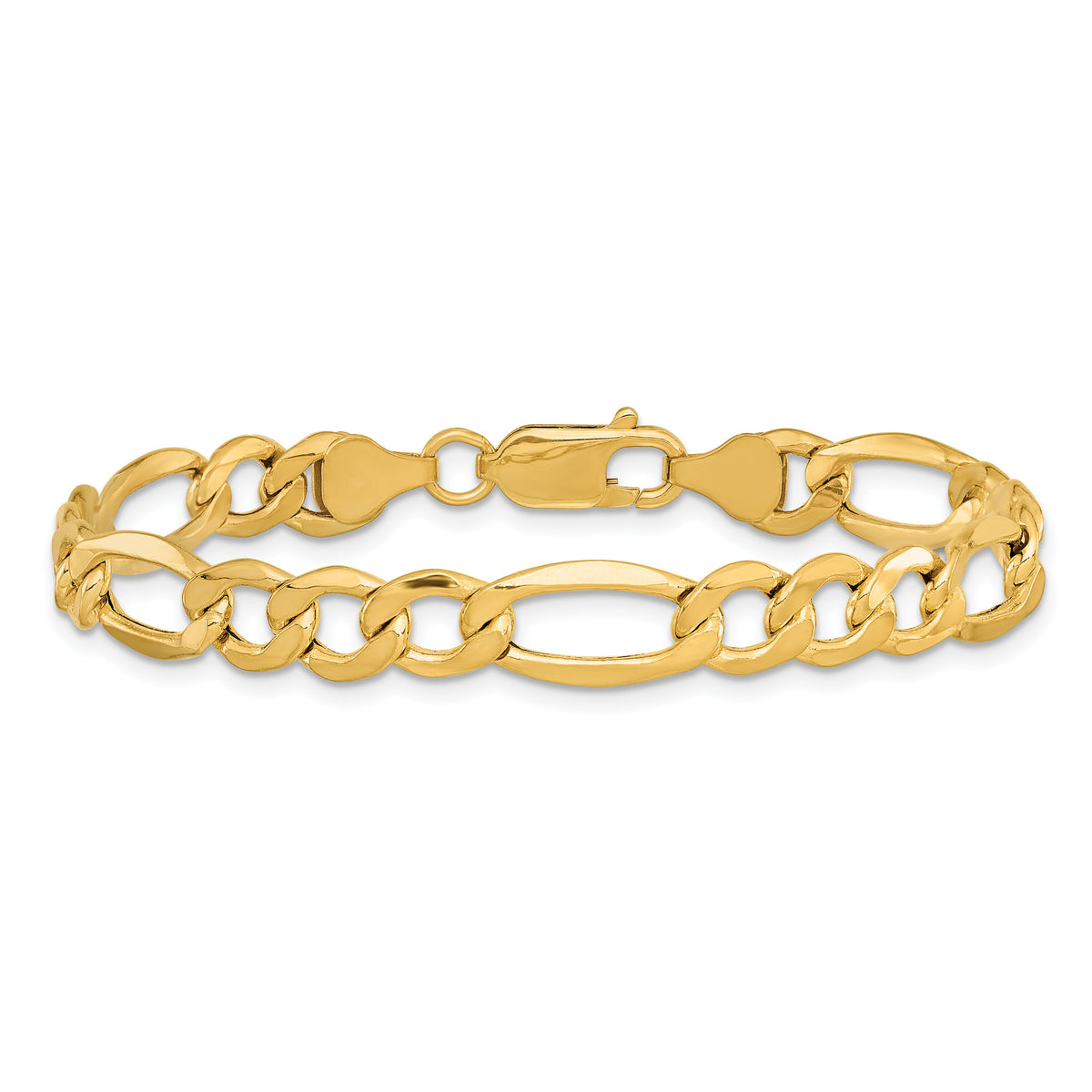 14k 7.3mm Semi-Solid Figaro Chain-BC97-9