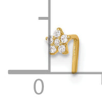 14k 22 Gauge CZ Star Nose Stud-BD103