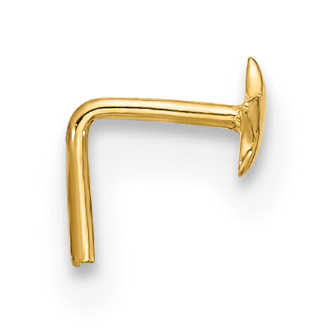 14k 22 Gauge Polished Star Nose Stud-BD105