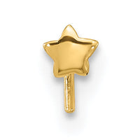 14k 22 Gauge Polished Star Nose Stud-BD105