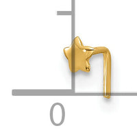 14k 22 Gauge Polished Star Nose Stud-BD105