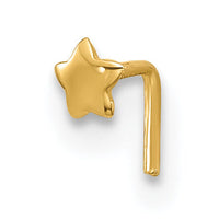 14k 22 Gauge Polished Star Nose Stud-BD105