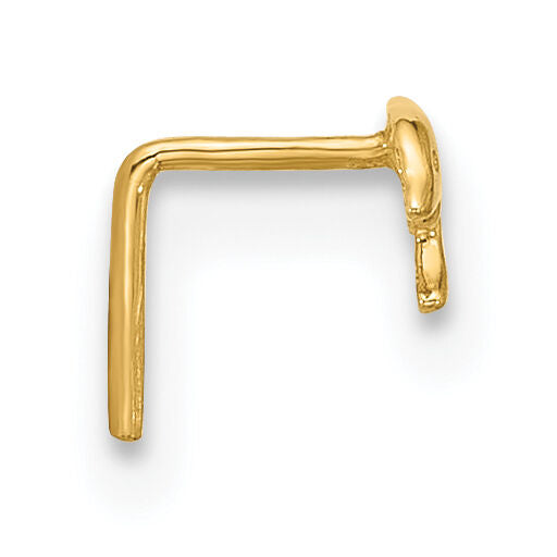 14k 23 Gauge Dolphin Nose Ring-BD112