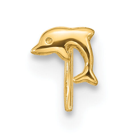 14k 23 Gauge Dolphin Nose Ring-BD112