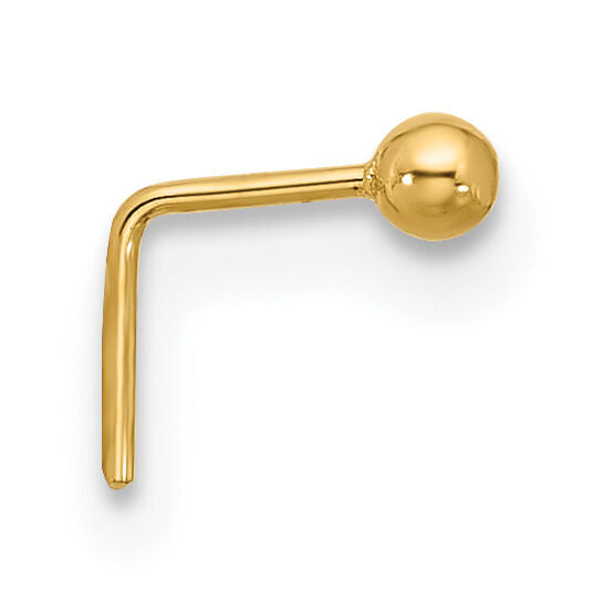14k 22 Gauge Polished 2mm Ball Nose Stud-BD113