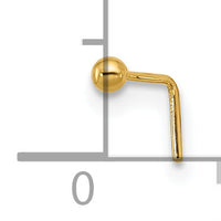 14k 22 Gauge Polished 2mm Ball Nose Stud-BD113