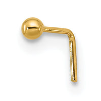 14k 22 Gauge Polished 2mm Ball Nose Stud-BD113