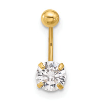 14k 20 Gauge CZ Eyebrow Jewelry-BD126