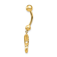 14k 14 Gauge Dolphin Dangle Belly Ring-BD144