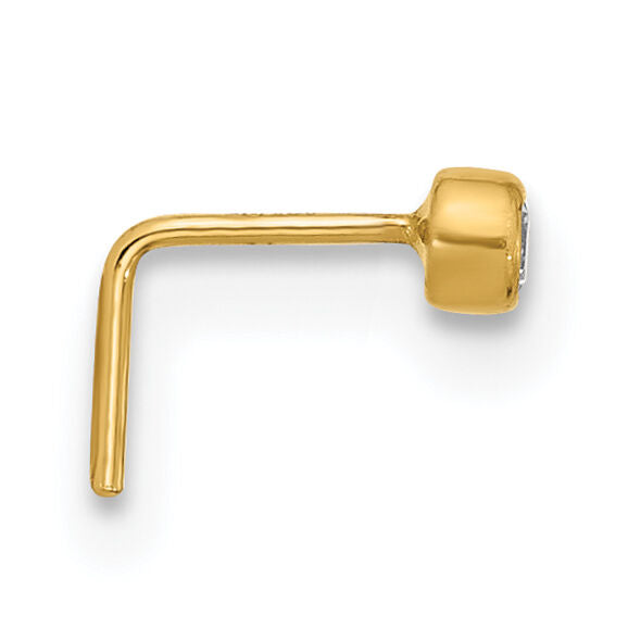 14K 23 Gauge CZ Nose Post-BD149