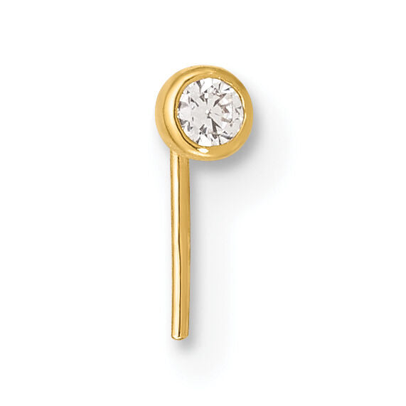 14K 23 Gauge CZ Nose Post-BD149