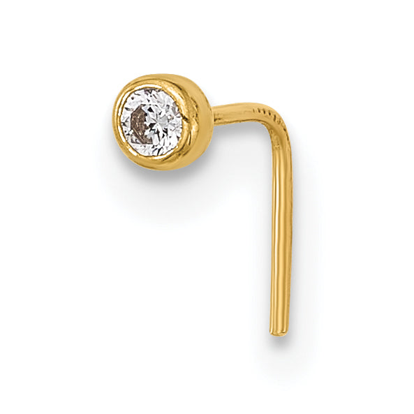 14K 23 Gauge CZ Nose Post-BD149