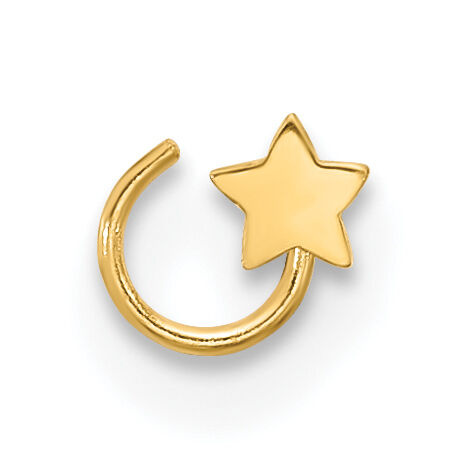 14K 23 Gauge Star Nose Ring Body Jewelry-BD159