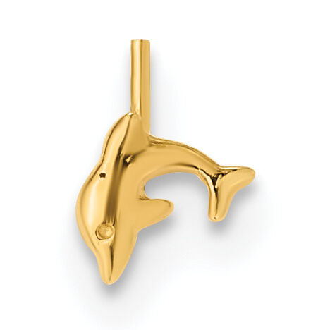 14K 22 Gauge Dolphin Nose Ring Body Jewelry-BD161