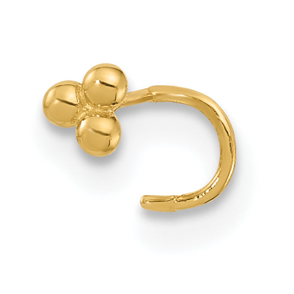 14K 22 Gauge Polished Nose Ring Body Jewelry-BD162