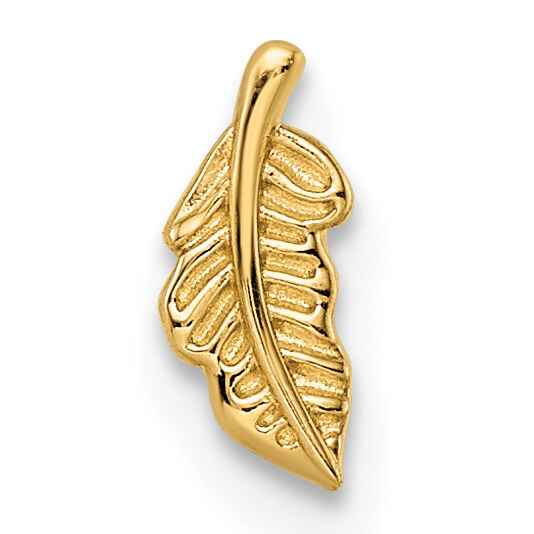 14k 16 Gauge Leaf Labret Stud-BD174