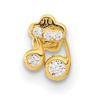 14K 18 Gauge Music Note and CZ Cartilage Body Jewelry-BD179