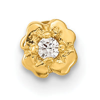 14K 18 Gauge Flower CZ Cartilage Body Jewelry-BD181