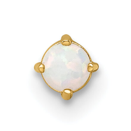 14k 16 Gauge Created Opal Labret Stud-BD183