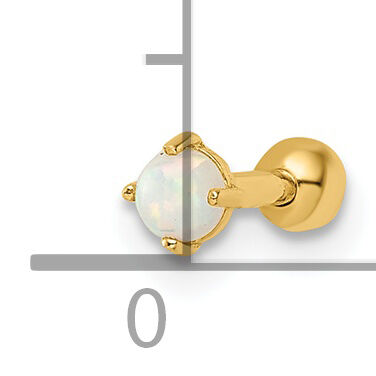 14k 16 Gauge Created Opal Labret Stud-BD183