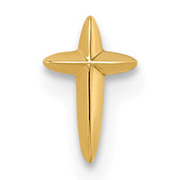 14k 18 Gauge Polished Cross Labret Stud-BD187